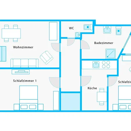 The Lachmann Group Apartment, 2br, One Living Room, 2 Bathrooms, Family Friendly, 4 - 7 Guests Berlin